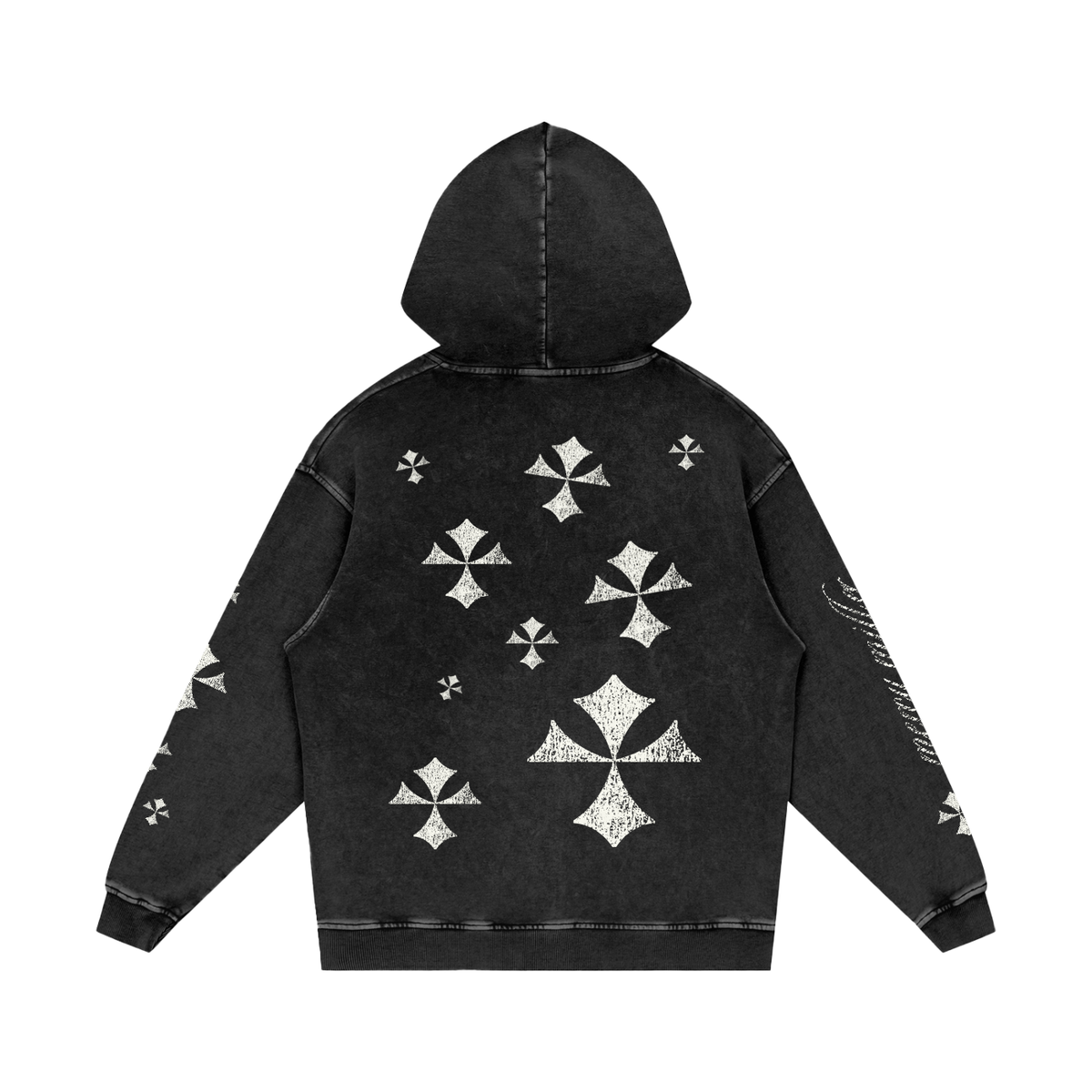 Snow Washed Loose Cotton Hoodie