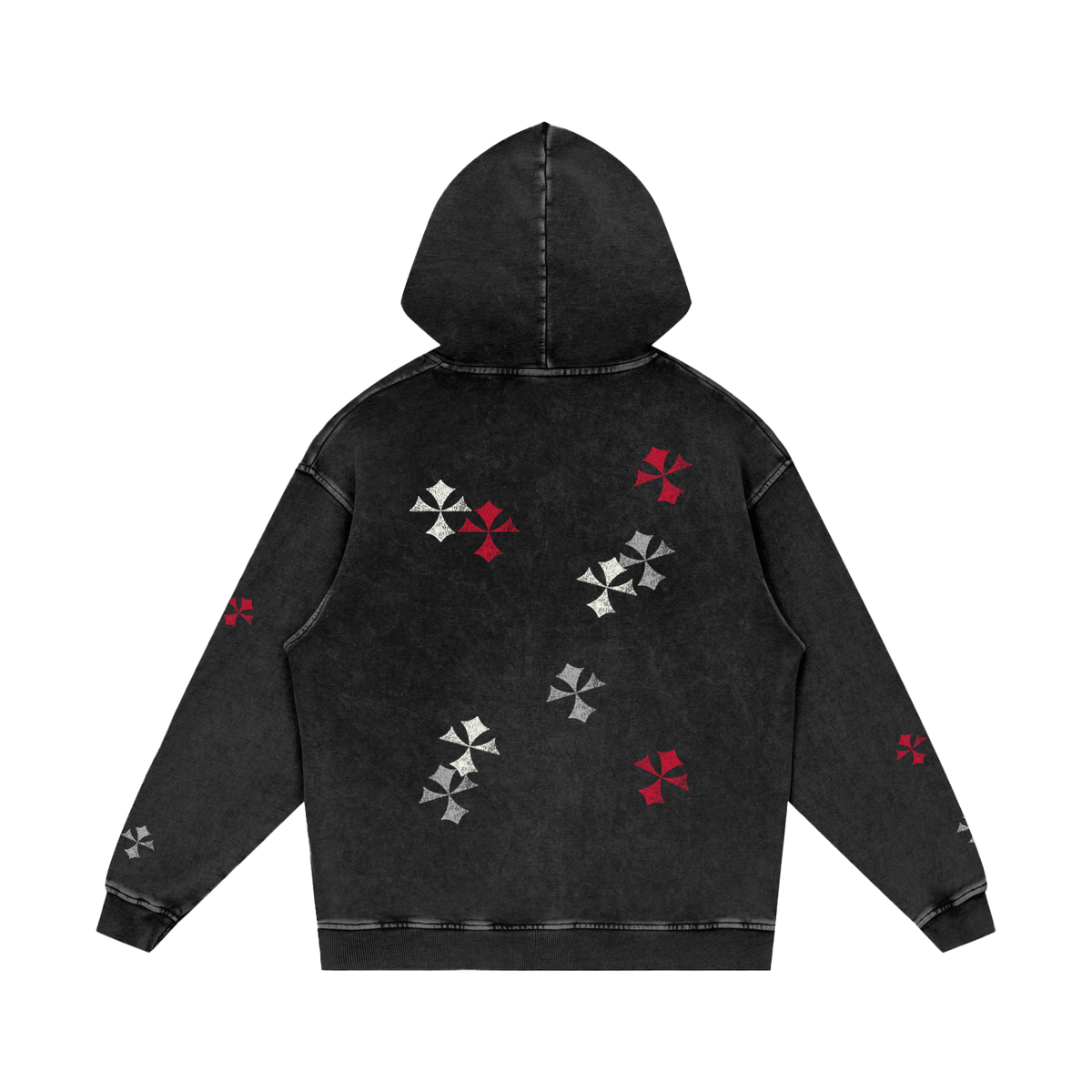 Snow Washed Loose Cotton Hoodie