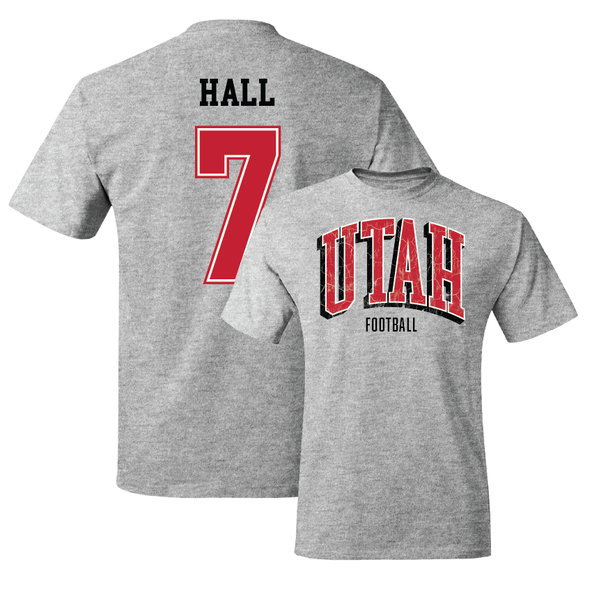 Utah Football Sport Grey Arch Tee - Johnathan Hall