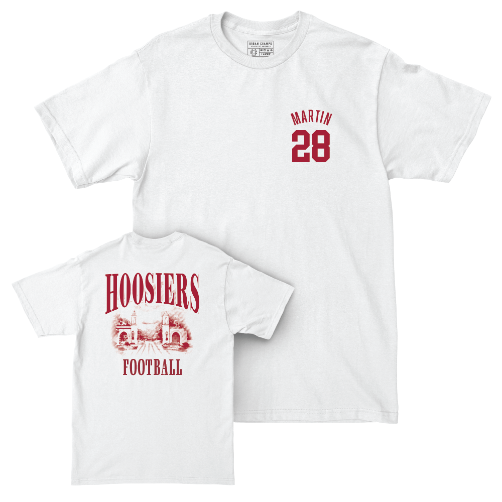 Indiana Football White Gates Comfort Colors Tee - Khobie Martin