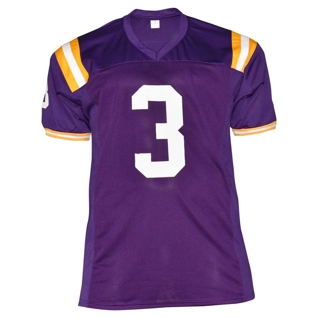 Odell Beckham Jr. Autographed LSU Louisiana State Tigers (Purple #3) Custom Jersey - Beckett