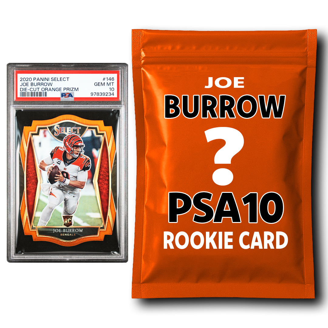 Joe Burrow Phoenix Elite PSA COA Mystery Card Pack Orange