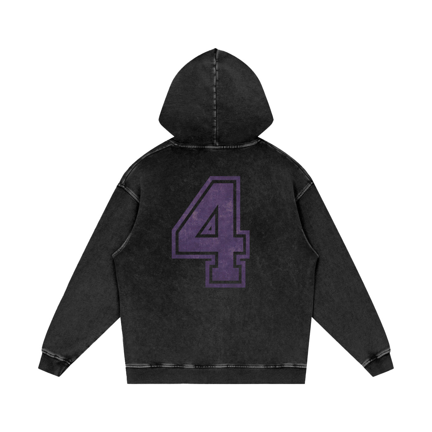 Snow Washed Loose Cotton Hoodie