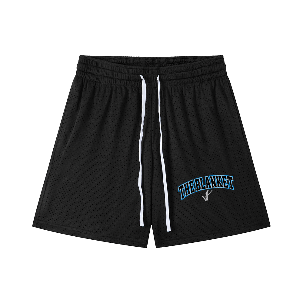 Mesh Drawstring Shorts - Black