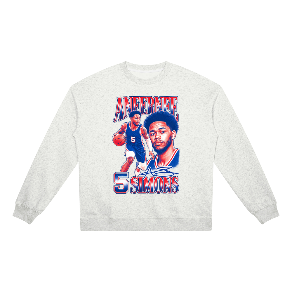 Anfernee Simons Vintage Heavyweight Crewneck - Oat Gray