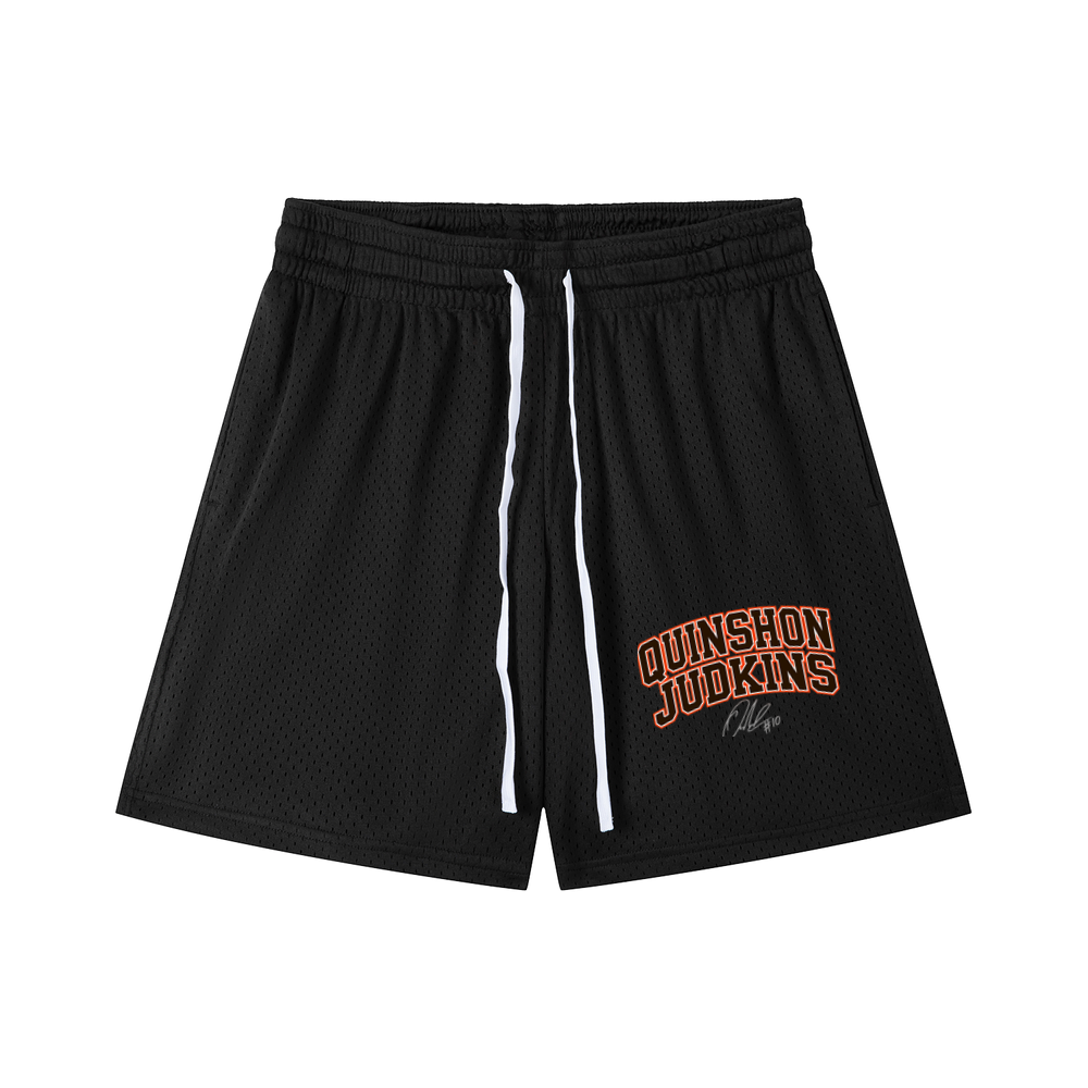 Mesh Drawstring Shorts - Black