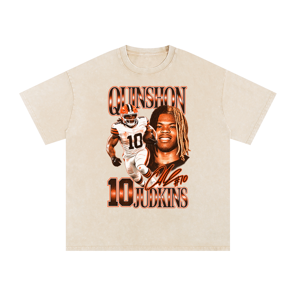 Quinshon Judkins Vintage Boxy Washed T-shirt - Apricot