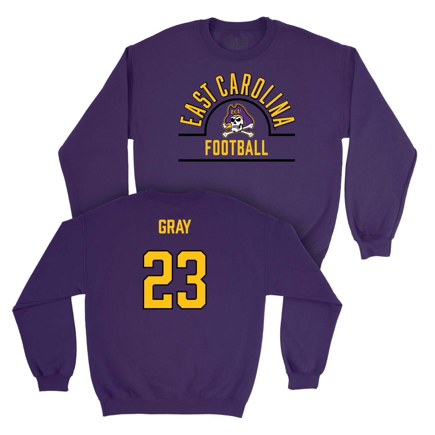 East Carolina Football Purple Arch Crew - Ashton Gray