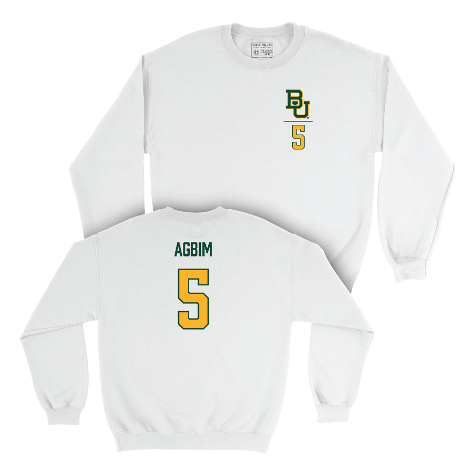 Baylor Men's Basketball White Logo Crew - Obi Agbim