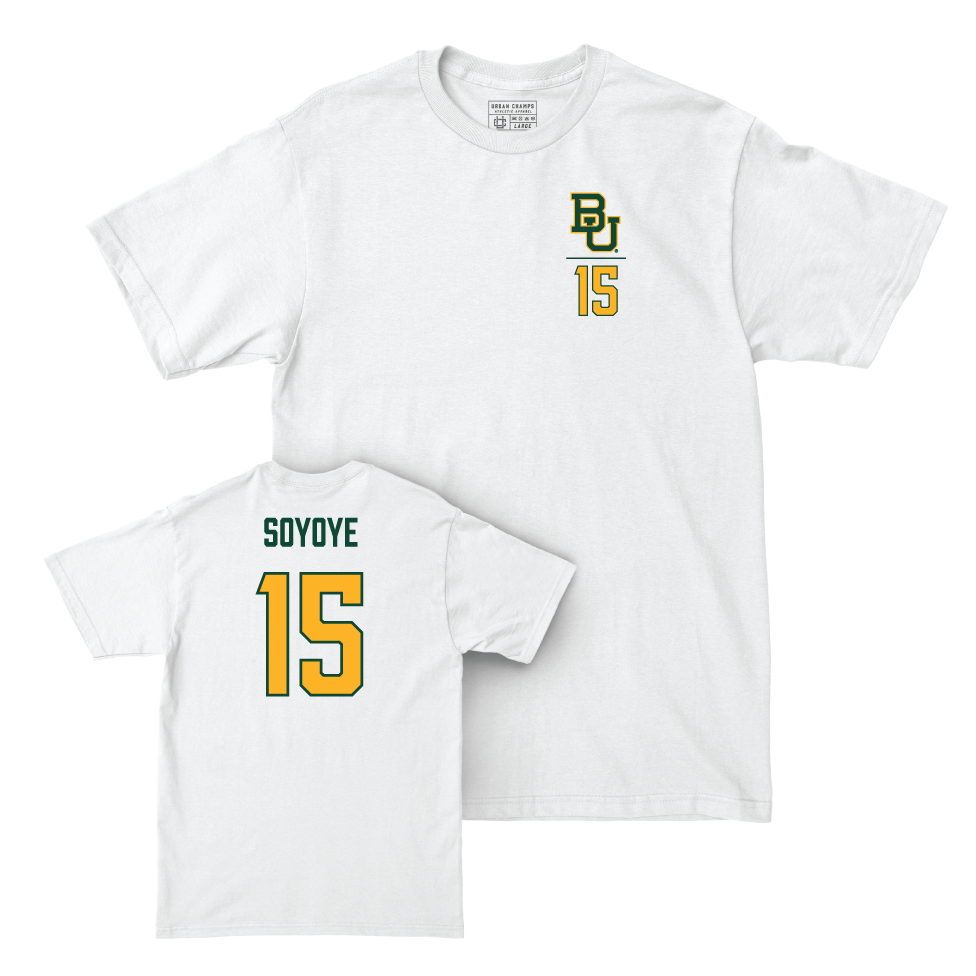Baylor Men's Basketball White Logo Comfort Colors Tee - Ramon Soyoye
