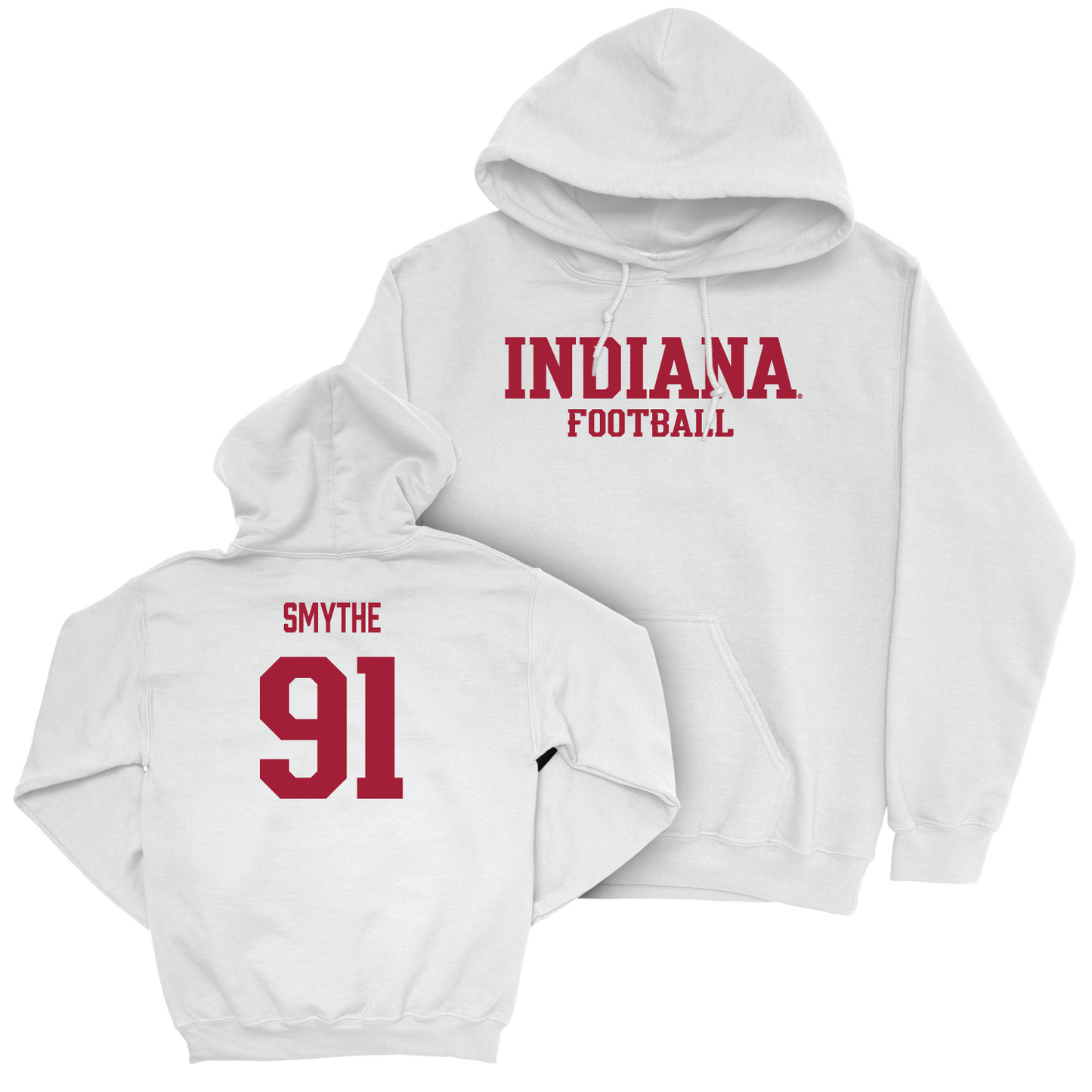Indiana Football White Staple Hoodie - Blake Smythe