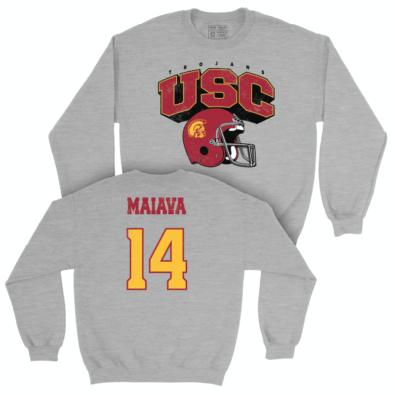 USC Football Sport Grey Kickoff Crew - Jayden Maiava