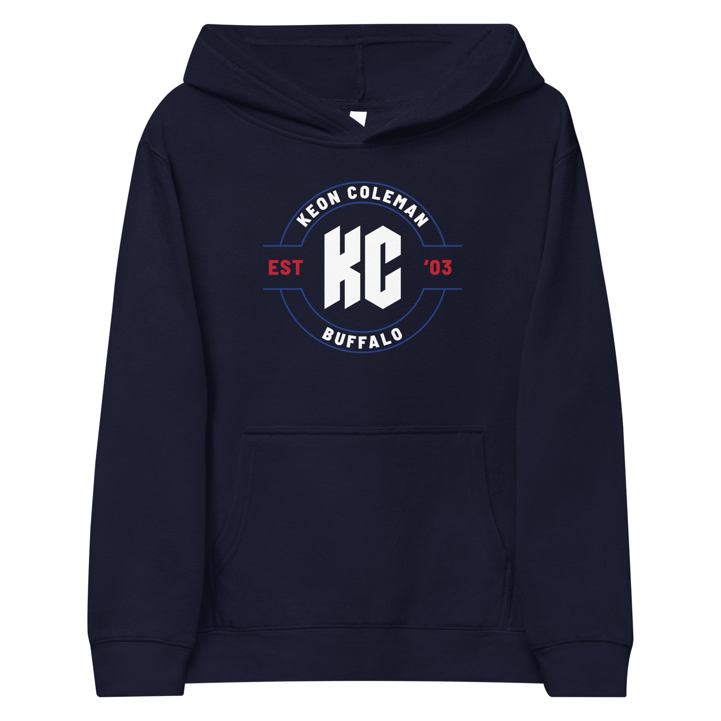 Keon Coleman "Official Logo" Youth Hoodie Navy