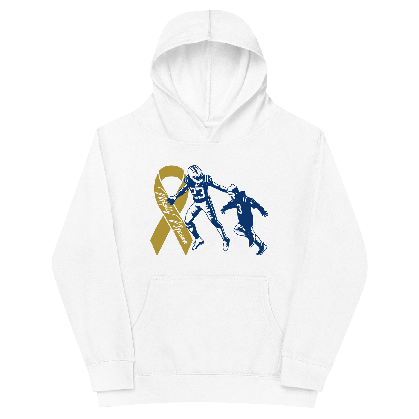 Kenny Moore II "Mighty Mason 2023" Youth Hoodie White