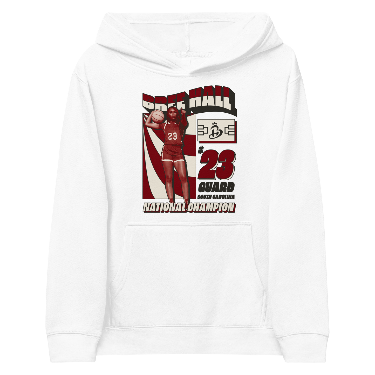 Bree Hall "National Champion" Youth Hoodie White