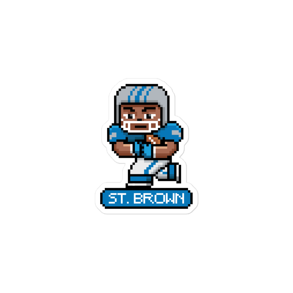 Amon-Ra St. Brown "8-Bit" Sticker