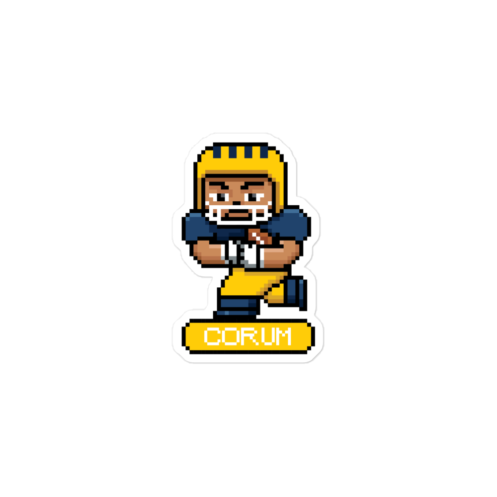 Blake Corum "8-Bit" Sticker
