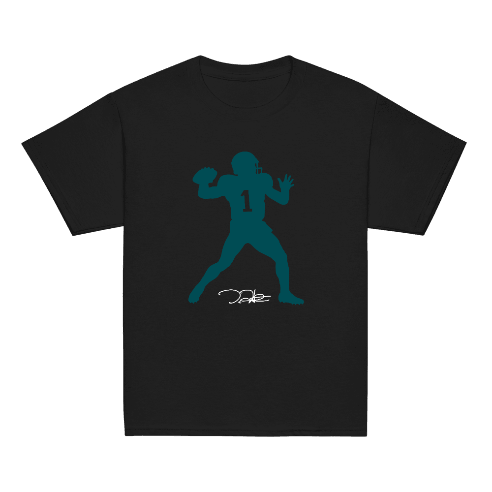 Jalen Hurts Silhouette Youth T-shirt Black