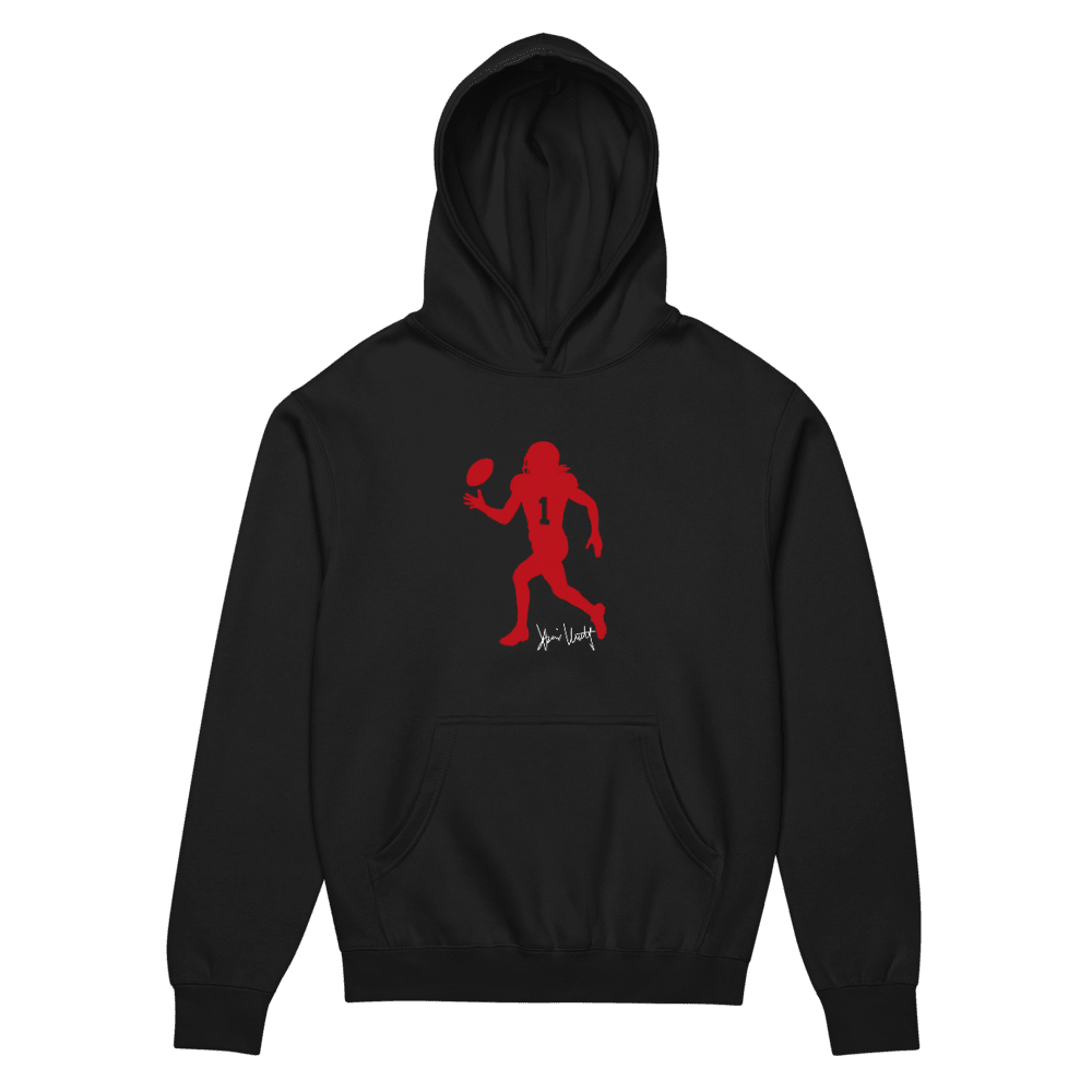 Xavier Worthy Silhouette Boxy Hoodie Black