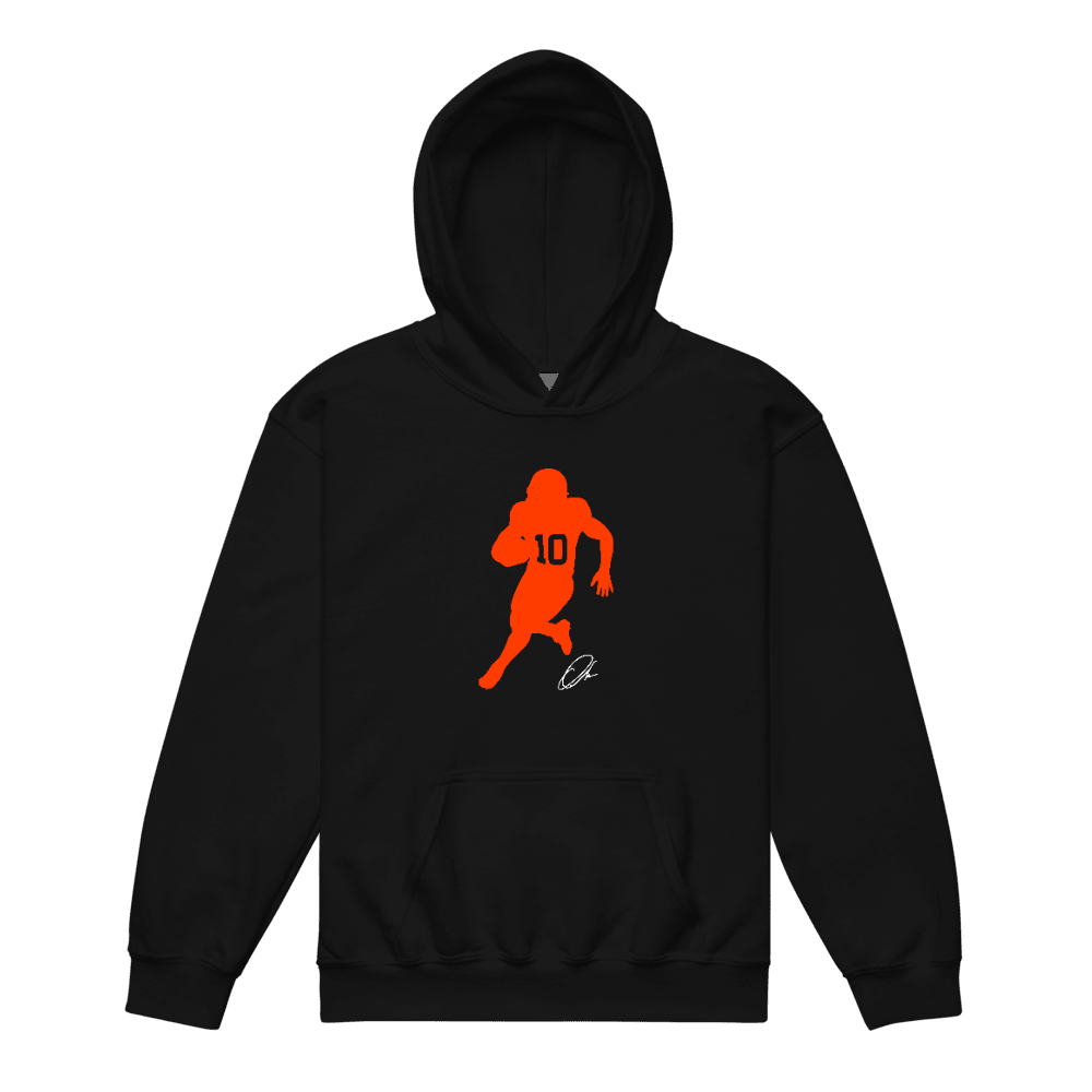 Quinshon Judkins Silhouette Youth Hoodie Black