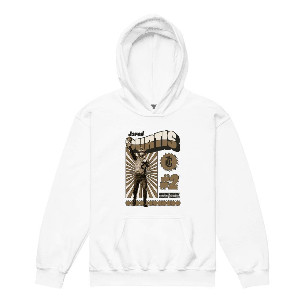 Jared Curtis Retro Youth Hoodie White