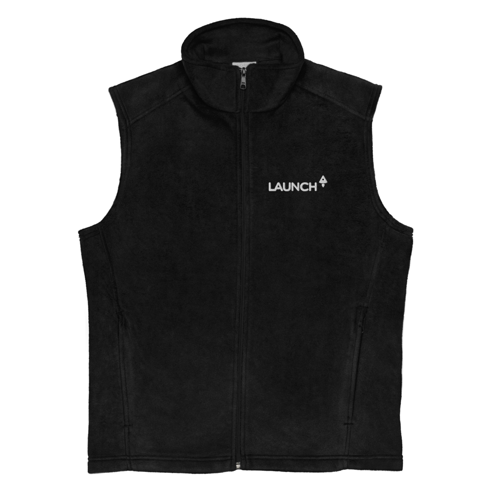 Launch Test 2 Logo Fleece Vest Black