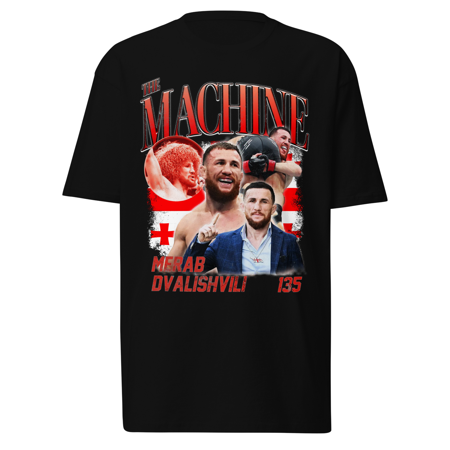 Merab Dvalishvili "Collage" T-Shirt Black