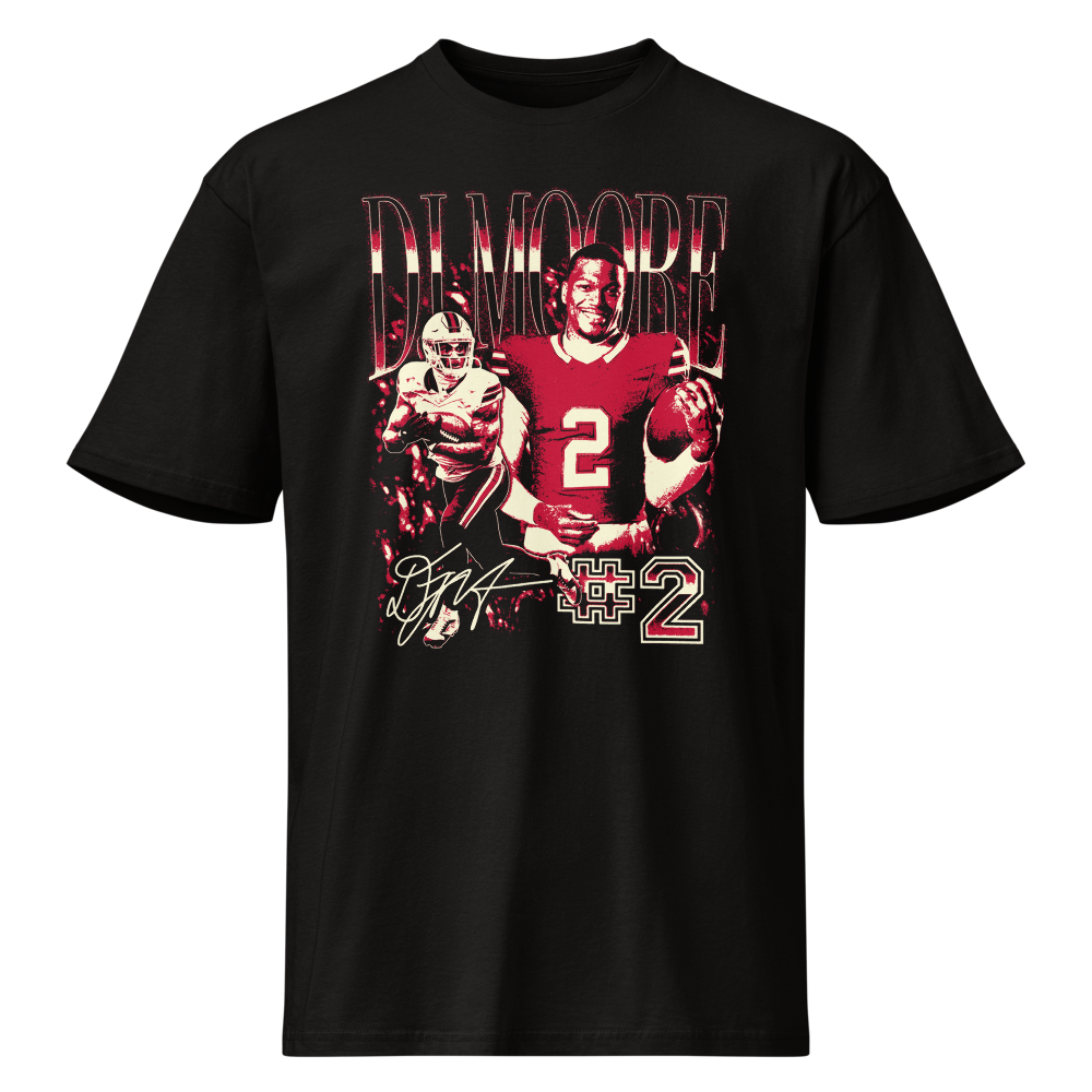 DJ Moore Vintage Vintage T-shirt Black by Athlete Market