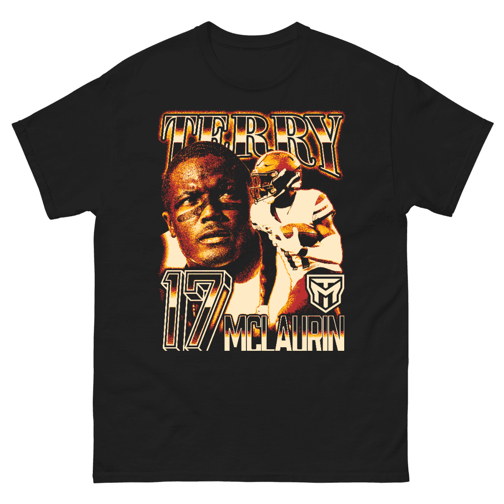 Terry McLaurin Vintage Vintage T-shirt Black by Terry McLaurin