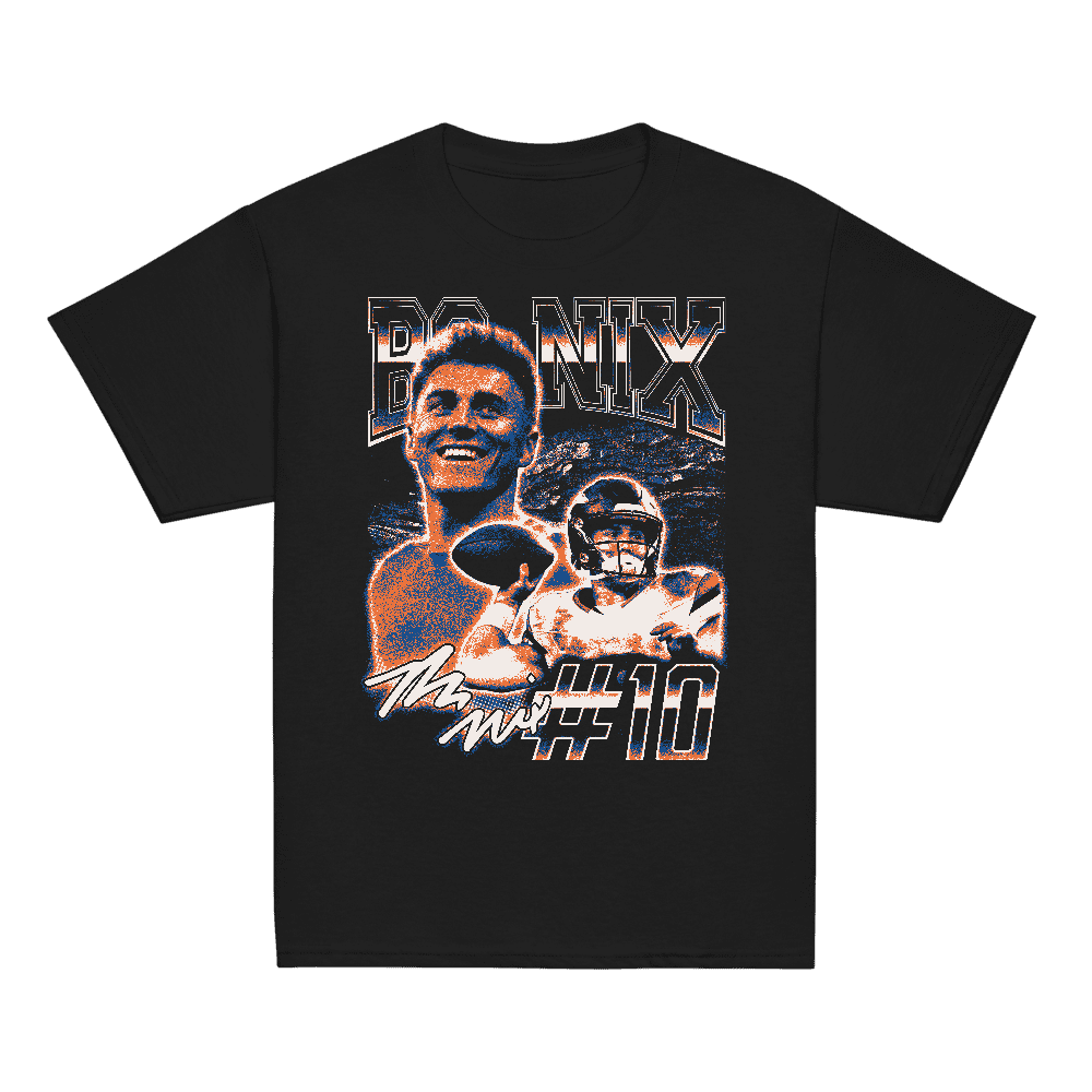 Bo Nix Vintage Vintage Youth T-shirt Black