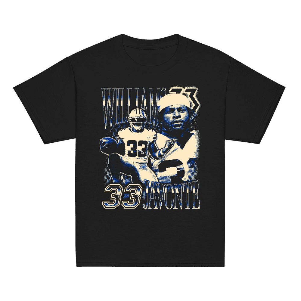 Javonte Williams Vintage Vintage Youth T-shirt Black