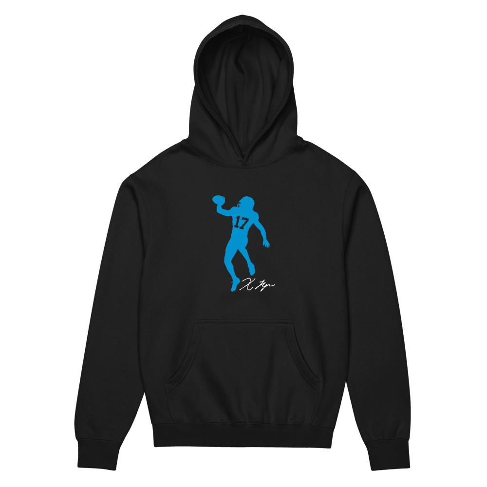 Xavier Legette Silhouette Boxy Hoodie Black