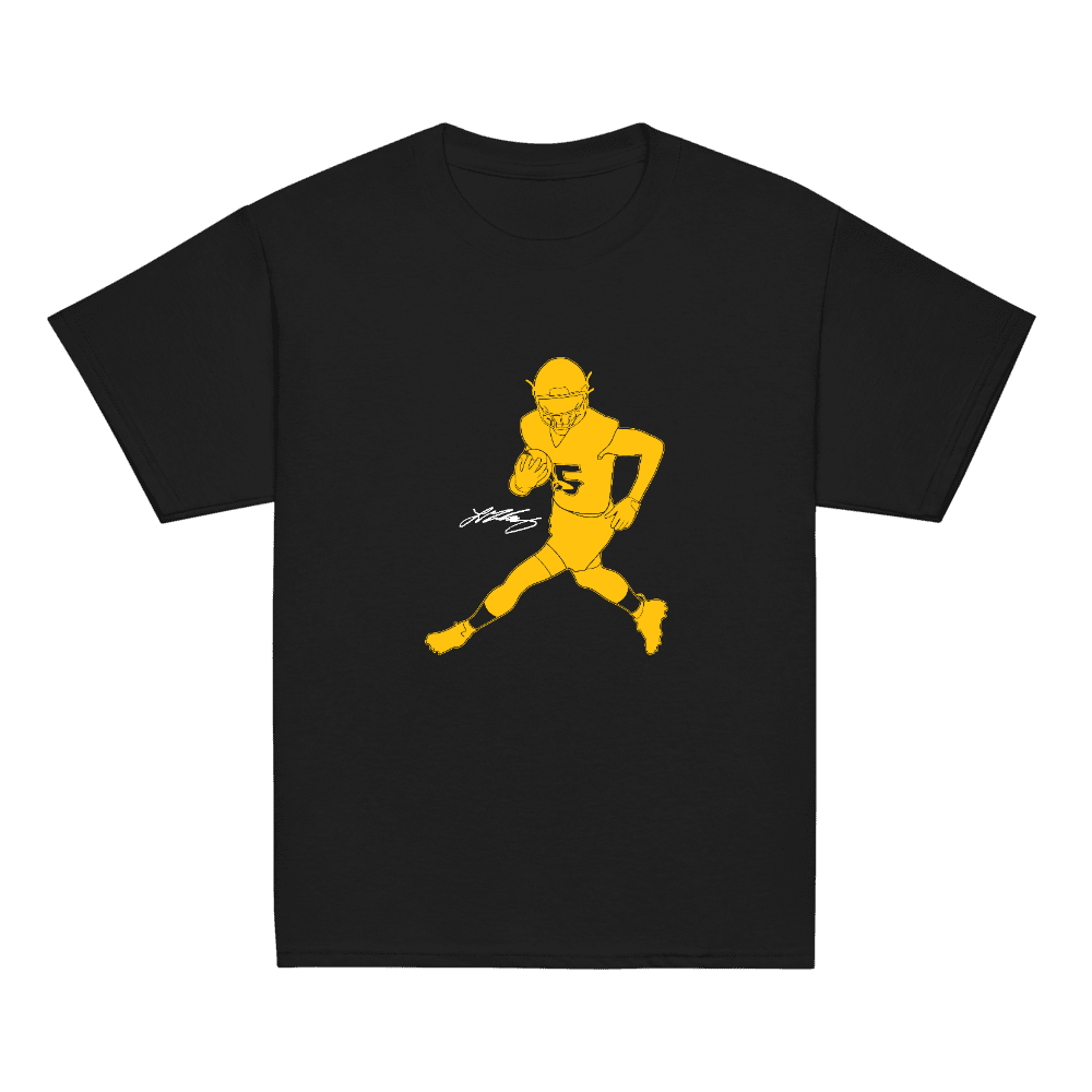 Ladd McConkey Silhouette Youth T-shirt Black