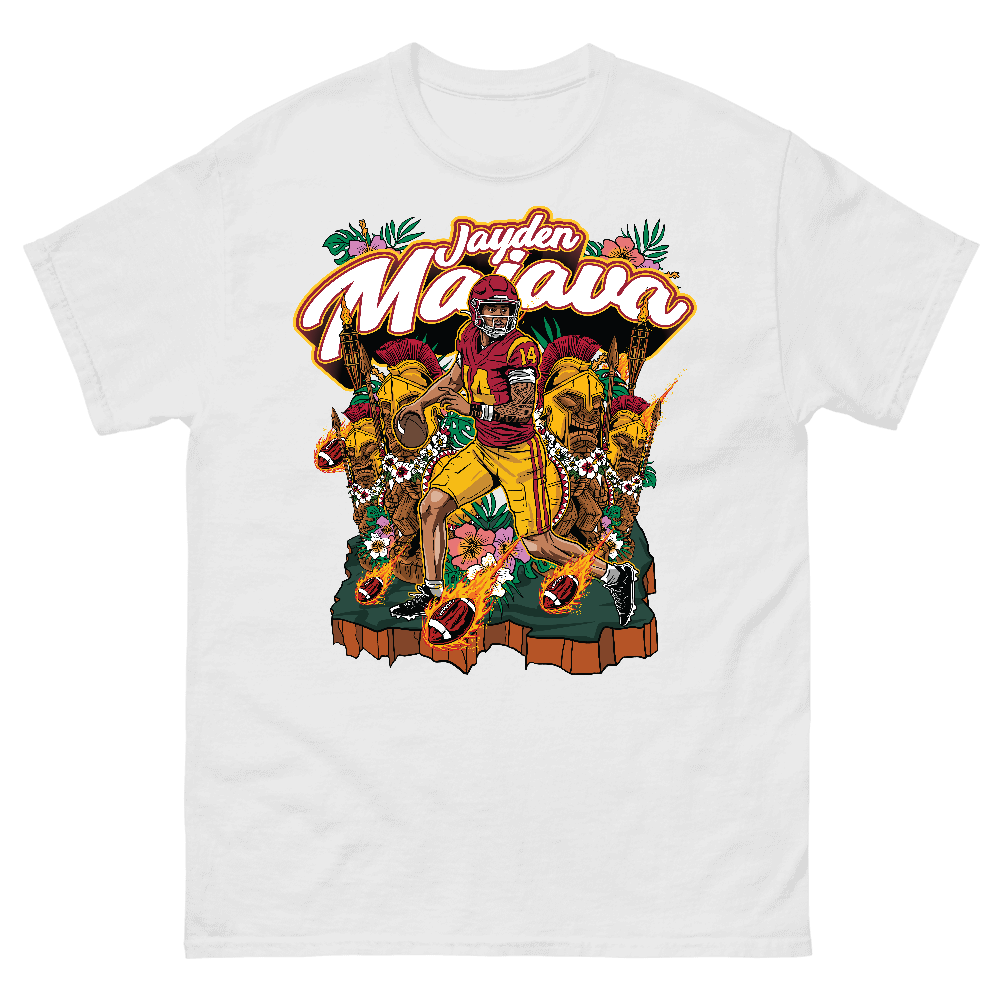Jayden Maiava Illustration T-shirt White