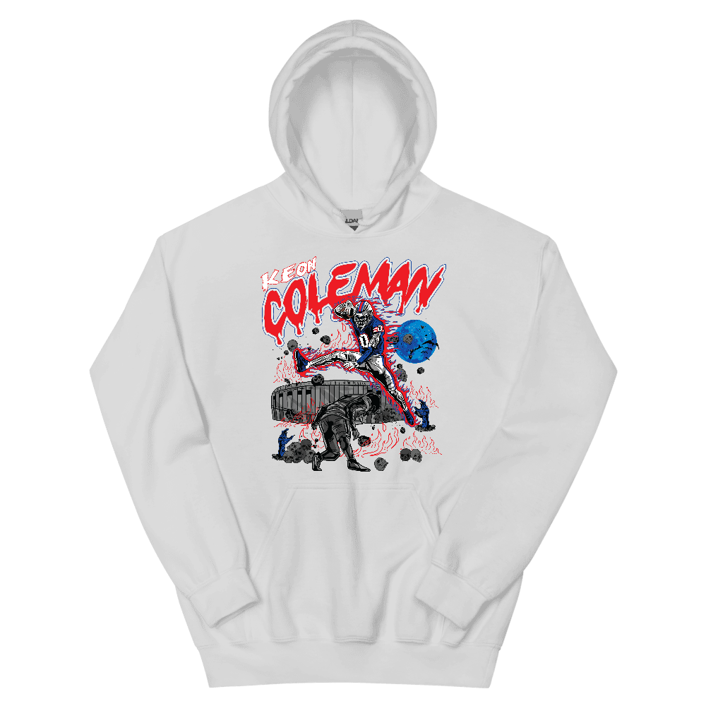 Keon Coleman Illustration Hoodie White