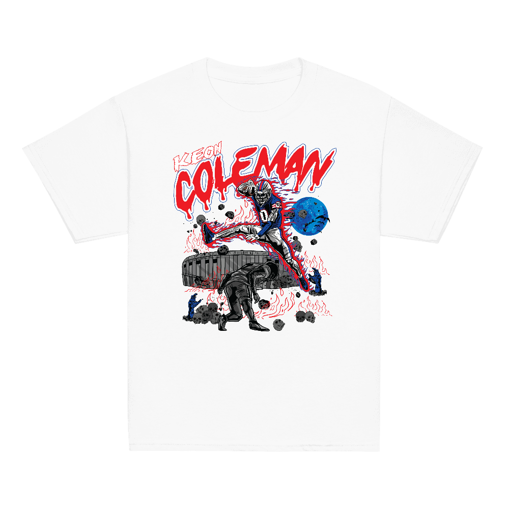 Keon Coleman Illustration Youth T-shirt White