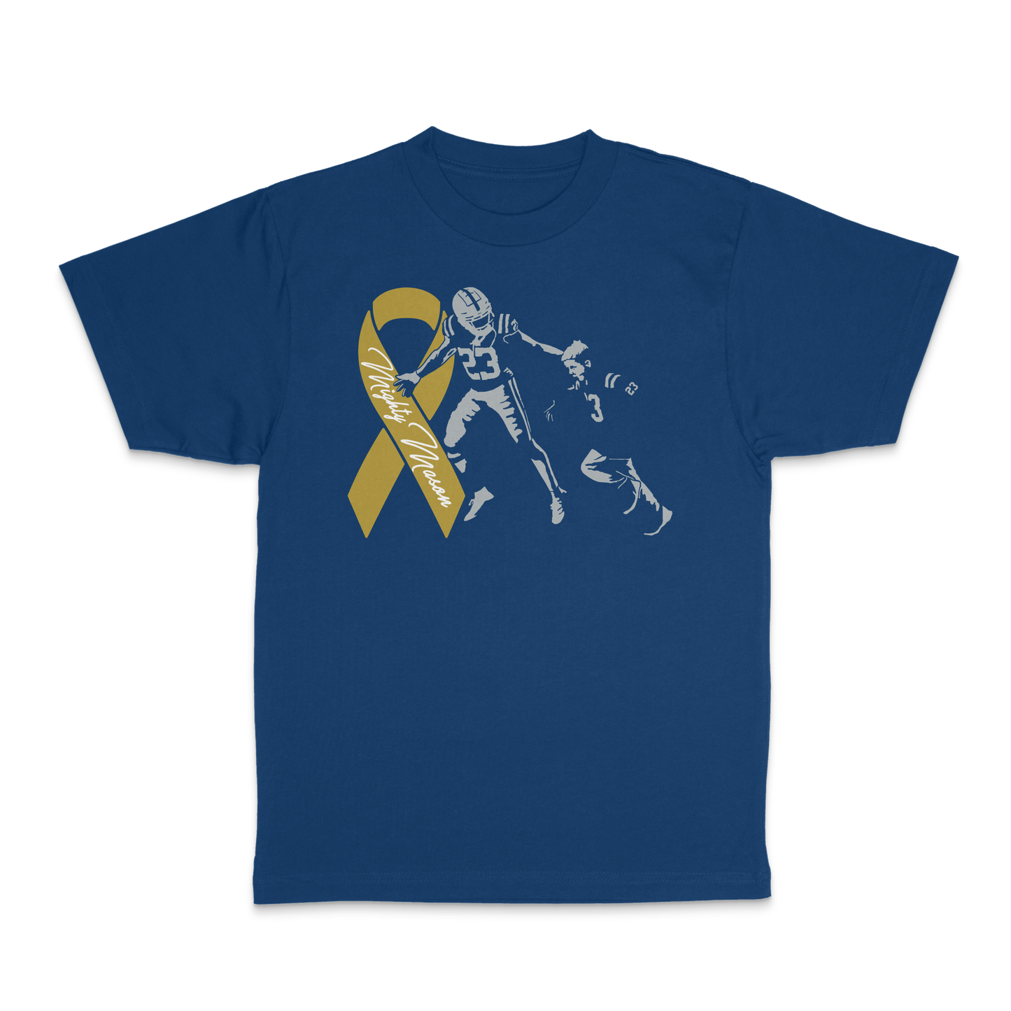 Kenny Moore II "Mighty Mason 2023" T-shirt Blue (Pre-order)