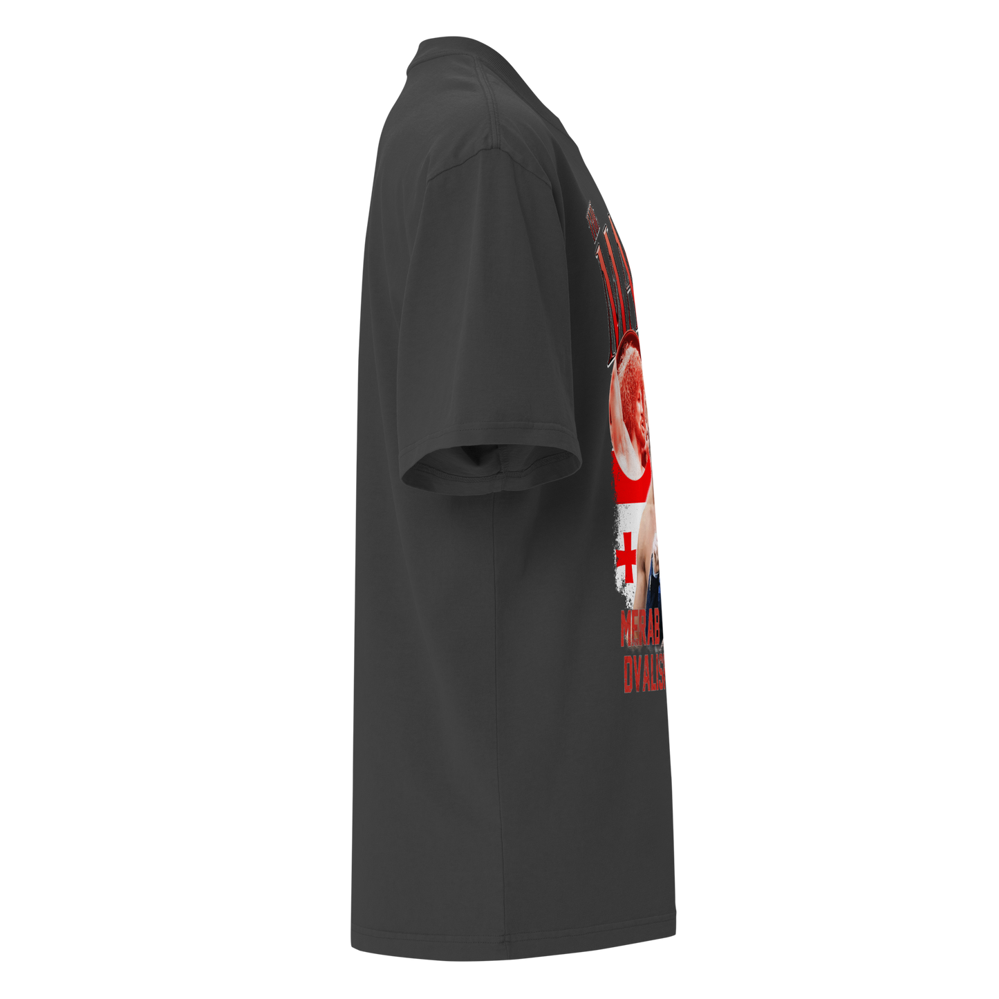 Merab Dvalishvili "Collage" Oversized T-shirt Faded Black