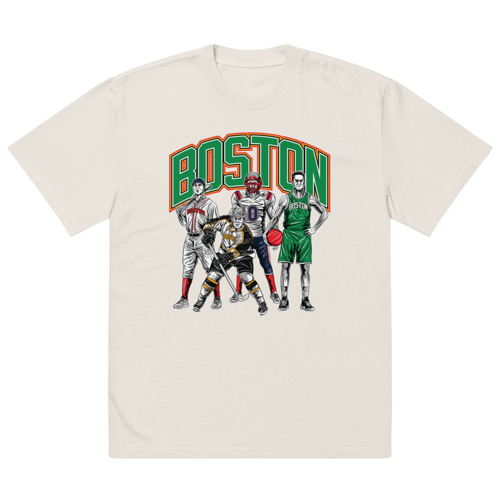 Boston Sports "City of Champs" Oversized Faded T-Shirt | AS Colour 5082