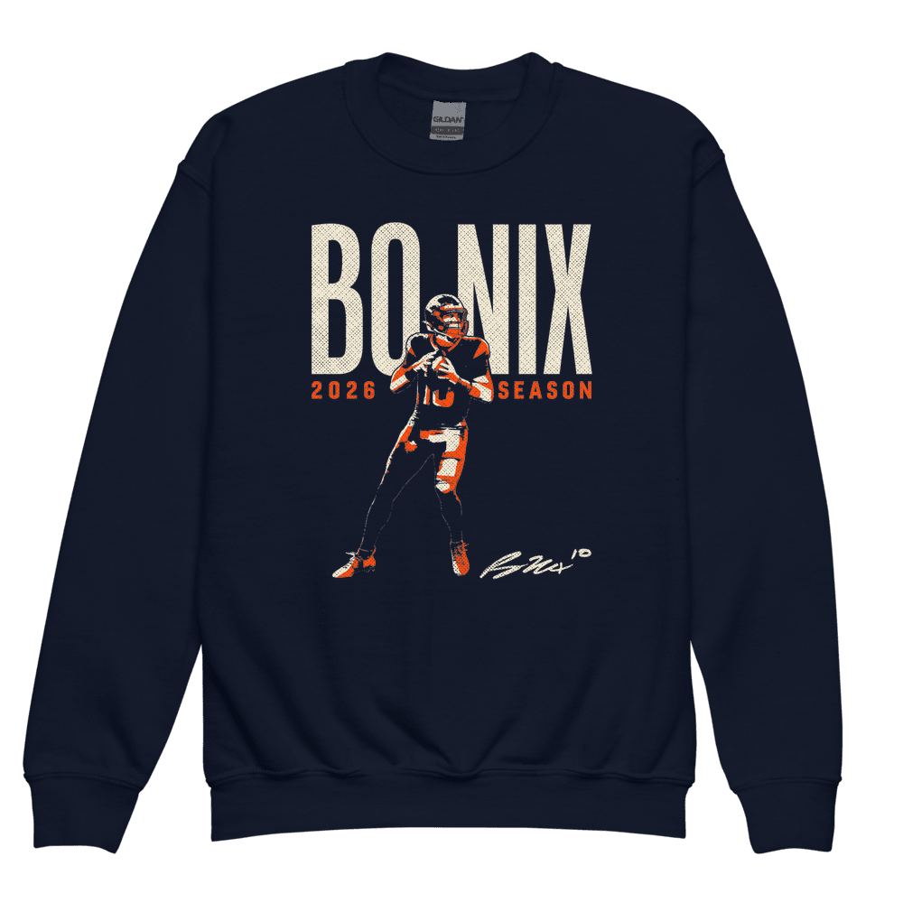 Bo Nix Halftone Youth Sweatshirt