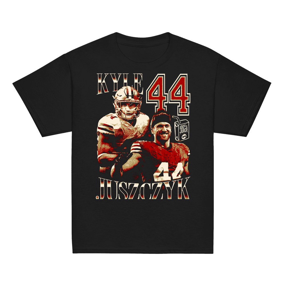Kyle Juszczyk Vintage Vintage Youth T-shirt Black by Kyle Juszczyk