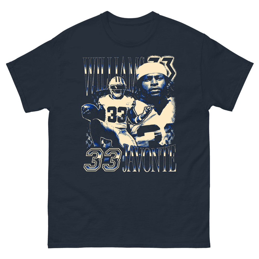 Javonte Williams Vintage Vintage T-shirt Navy
