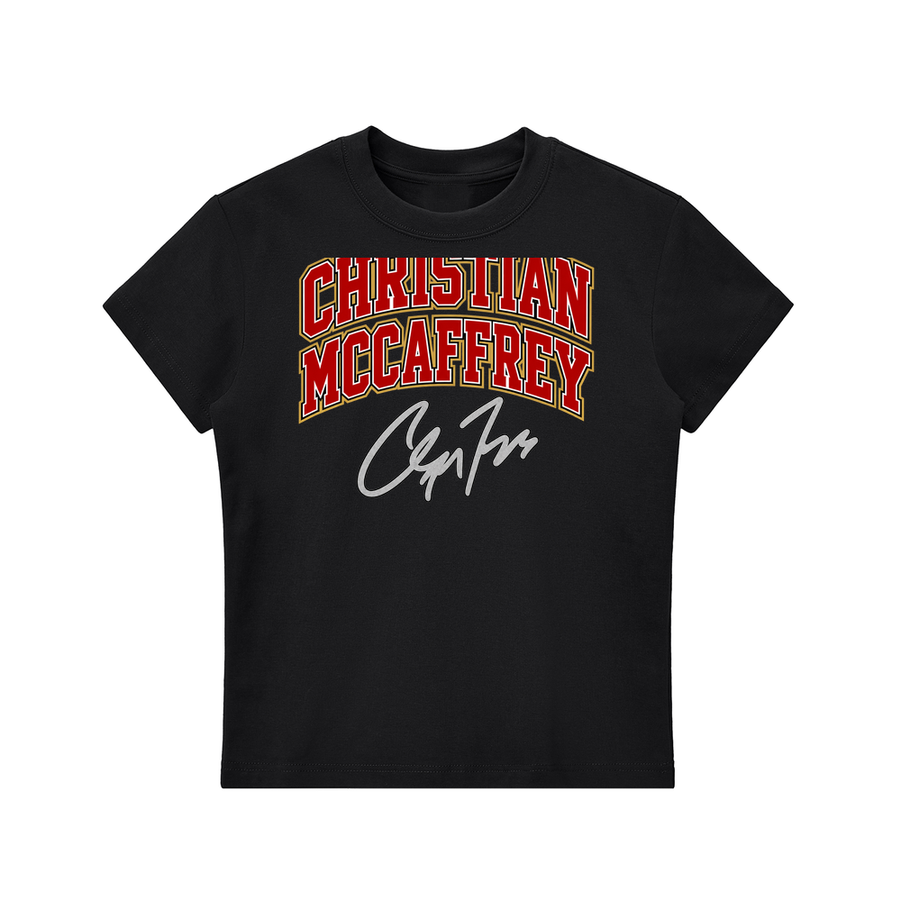 Christian McCaffrey Varsity Wordmark Women's T-shirt