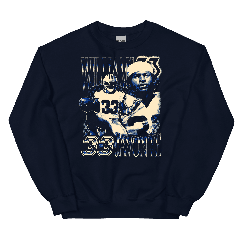 Javonte Williams Vintage Vintage Sweatshirt Navy