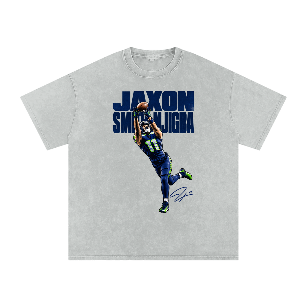 Jaxon Smith-Njigba Halftone Boxy Washed T-shirt