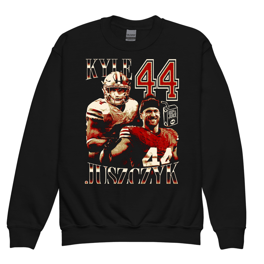 Kyle Juszczyk Vintage Vintage Youth Sweatshirt Black by Kyle Juszczyk