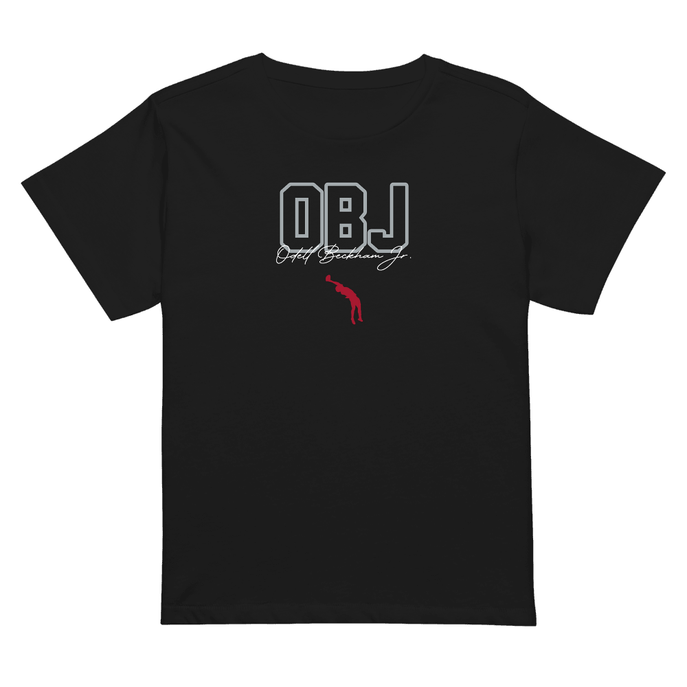 Obj Odell Beckham Jr. Varsity Women's High-Waisted T-shirt Black
