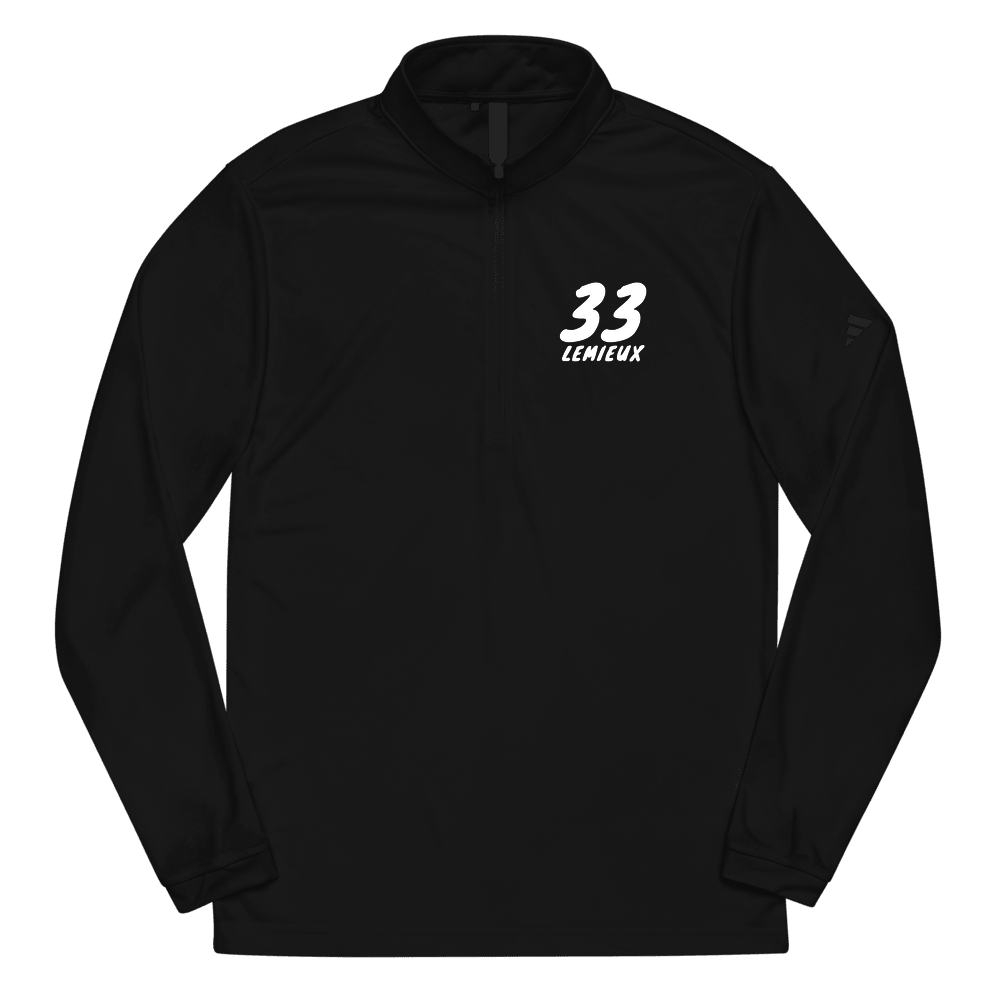 Lemieux 33 Brush Name & Number Quarter Zip Black