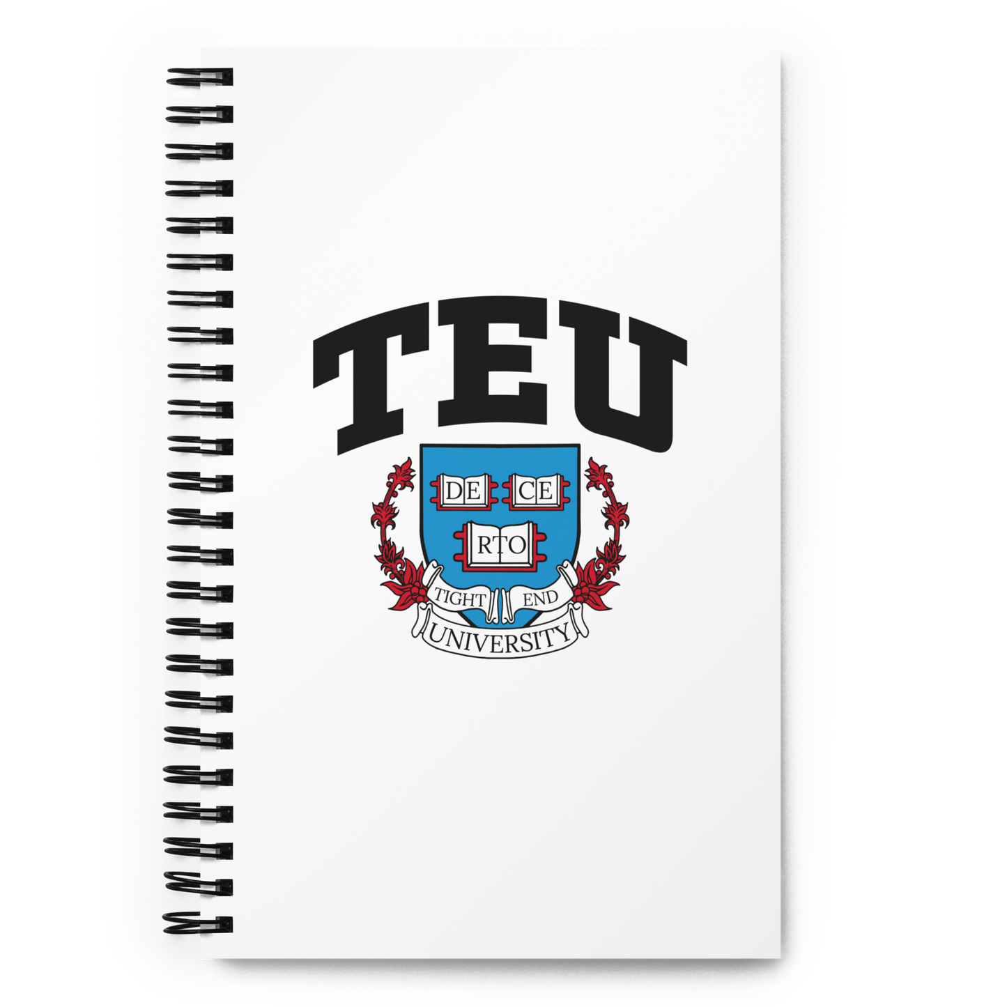 Tight End University "Emblem" Spiral Notebook