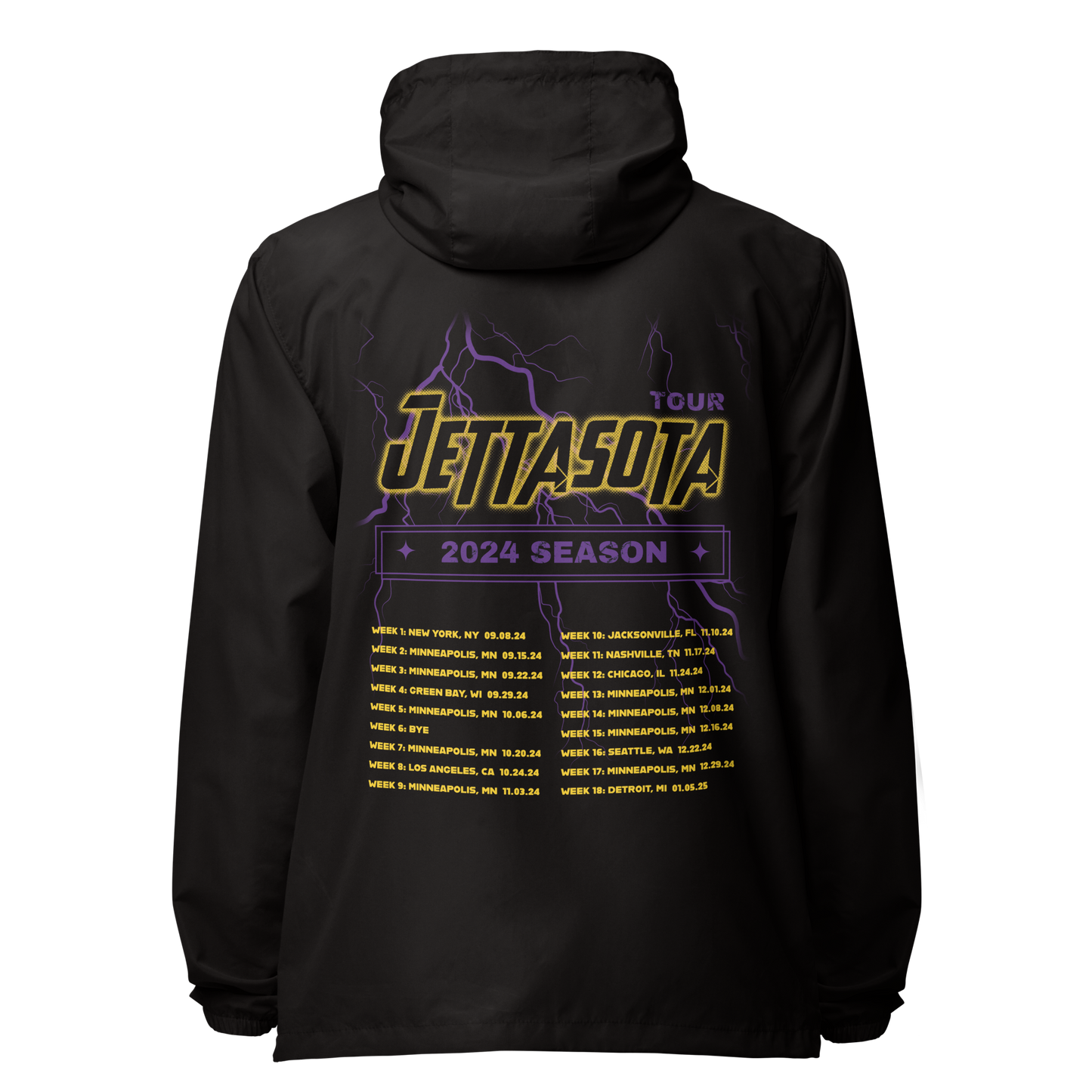 Justin Jefferson "Jettasota Tour 2024" Windbreaker Black
